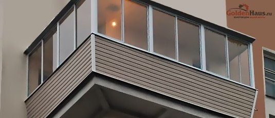 остекление балкона с выносом подоконника